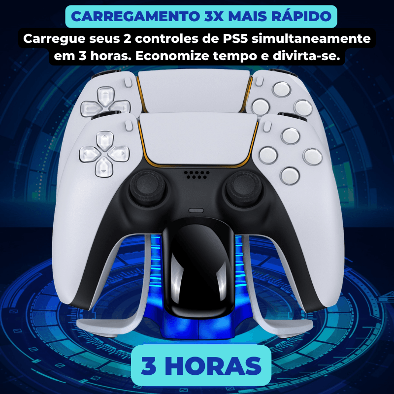 Charge Station™ - Carregador de Controle PS5 - Cloud Importados