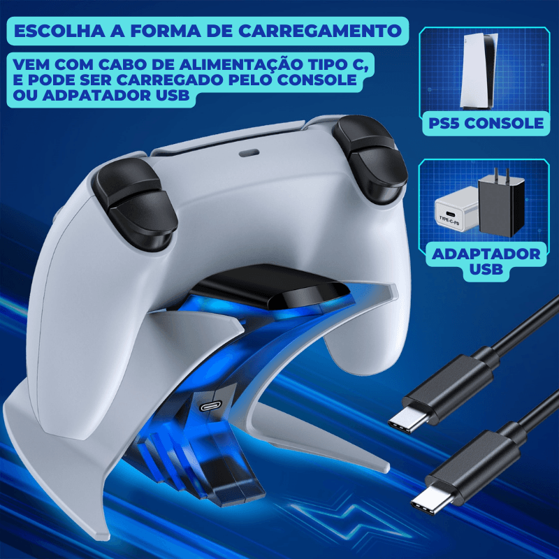 Charge Station™ - Carregador de Controle PS5 - Cloud Importados