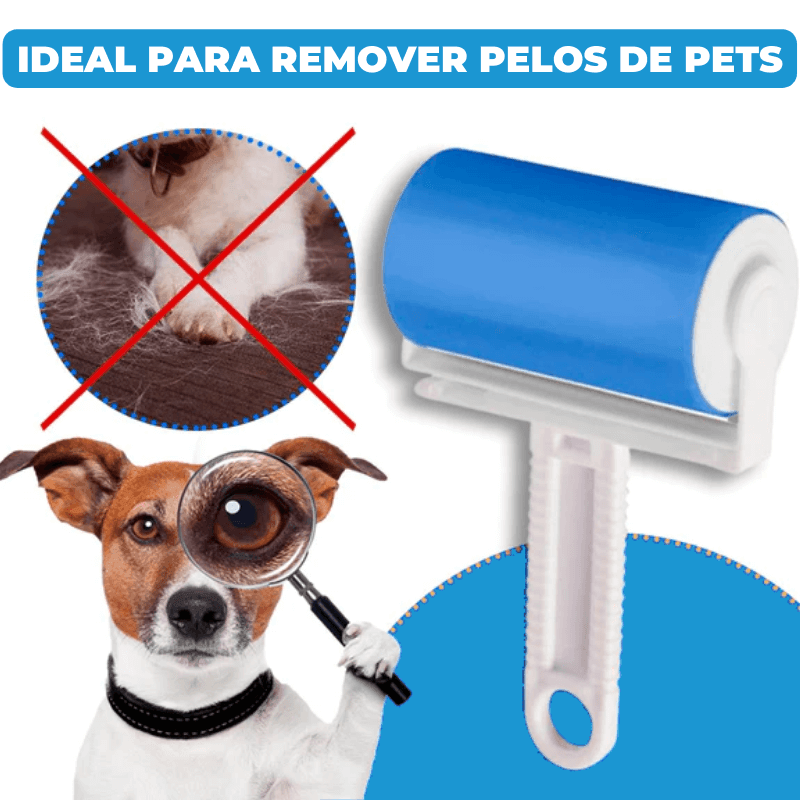 Cloud Cleaner™ - Rolo Adesivo Removedor de Pelos e Fiapos - (Lavável e Reutilizável) - ORIGINAL - Cloud Importados