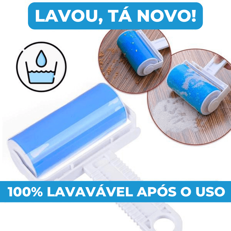 Cloud Cleaner™ - Rolo Adesivo Removedor de Pelos e Fiapos - (Lavável e Reutilizável) - ORIGINAL - Cloud Importados