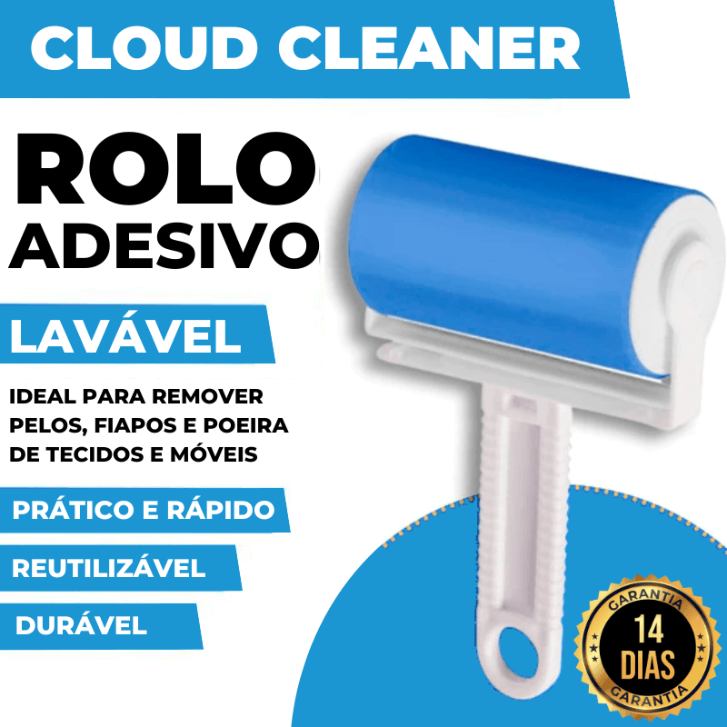 Cloud Cleaner™ - Rolo Adesivo Removedor de Pelos e Fiapos - (Lavável e Reutilizável) - ORIGINAL - Cloud Importados